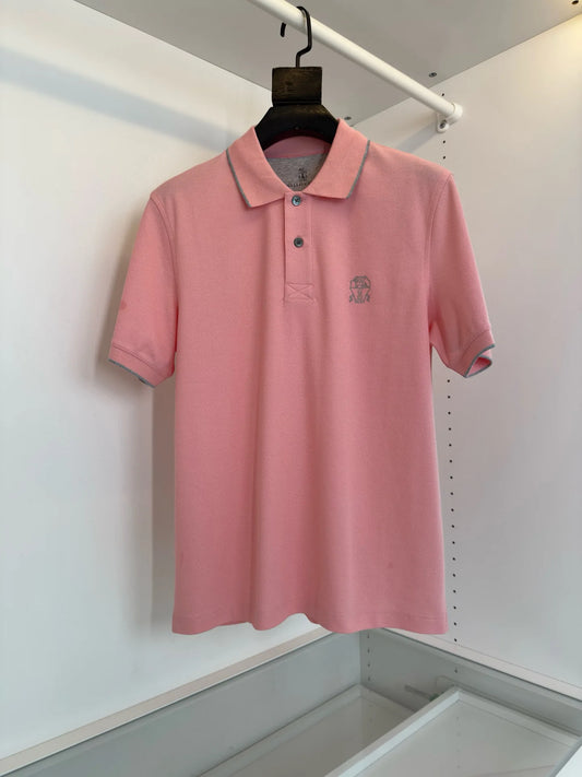 Italy BC 25 summer new Italian two-button contrasting color fashion casual old money wind short-sleeved polo shirt