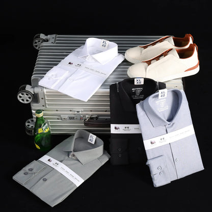 Premium old money style, spring and autumn new modal wool blended long-sleeved shirt business casual shirt