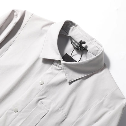 Spring and summer new men's leisure urban functional wind outdoor long-sleeved shirt breathable four-sided elastic shirt