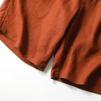 ZZ summer pure linen shorts men's breathable quick-drying easy-care five-point outdoor casual pants