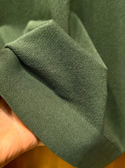 LP Italian old money style light luxury summer mulberry silk mixed Lyocell Haiou collar business casual short-sleeved polo shirt