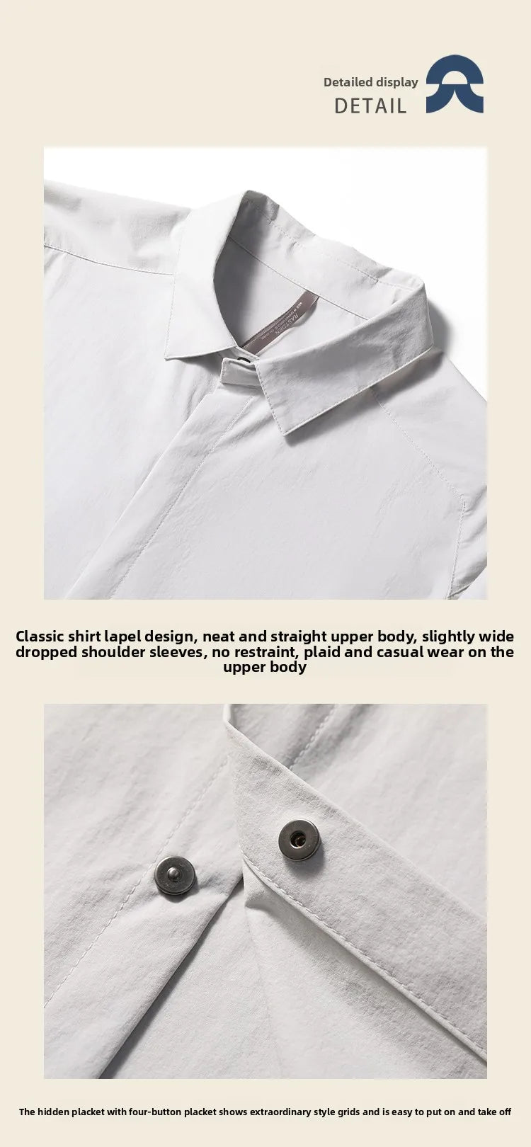 2025 summer new men's business and leisure outdoor quick-drying breathable high-elastic shirt light and thin long-sleeved shirt