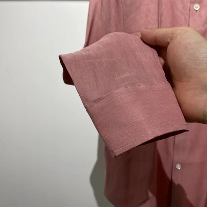 [Pendant elegant temperament] Light luxury Italian versatile, linen Tencel loose business casual long-sleeved shirt