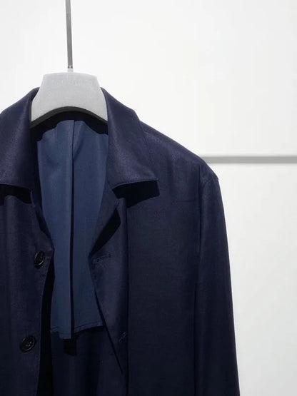 High luxury heavy series, light and breathable texture, temperament gentleman business casual linen loose jacket