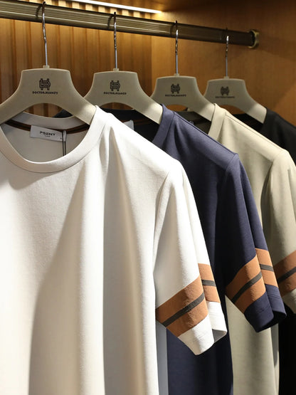 ZZ series 2025 summer new men's outdoor leisure simple modal tencel cotton blended short-sleeved T-shirt