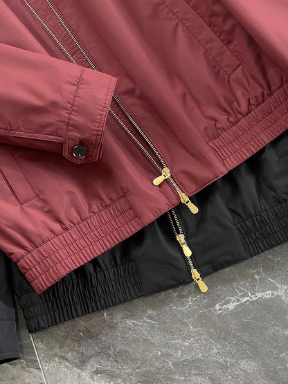 Italy BC men's clothing autumn and winter new fashion casual old money wind Harrington built-in thin cotton thermal jacket