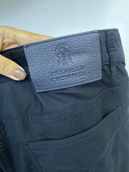 Italian BC Men's New Micro Elastic Breathable Simple Solid Color Fashion Old Money Style Straight Tube Casual Pants