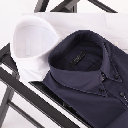 2025 spring new men's light luxury old money style business casual long-sleeved shirt 100% cotton breathable shirt