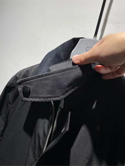 [Wool liner removable] Corduroy retro lapel LP American casual high-end cotton jacket