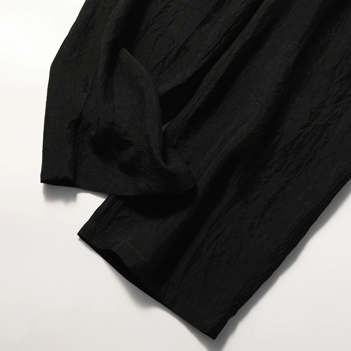 2025 spring and summer new men's light luxury urban outdoor acetate cool breathable wide-leg straight casual pants