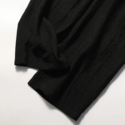 2025 spring and summer new men's light luxury urban outdoor acetate cool breathable wide-leg straight casual pants