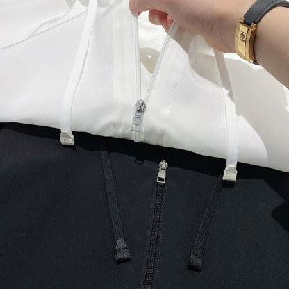Simple and elegant premium light and breathable ultra-thin wool lyocell hooded sunscreen jacket jacket