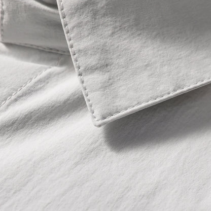2025 summer new men's business and leisure outdoor quick-drying breathable high-elastic shirt light and thin long-sleeved shirt