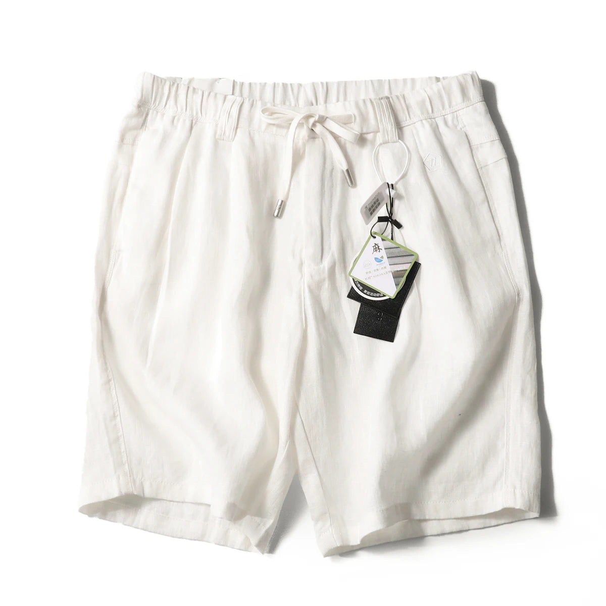 ZZ summer pure linen shorts men's breathable quick-drying easy-care five-point outdoor casual pants