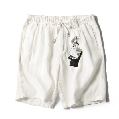 ZZ summer pure linen shorts men's breathable quick-drying easy-care five-point outdoor casual pants