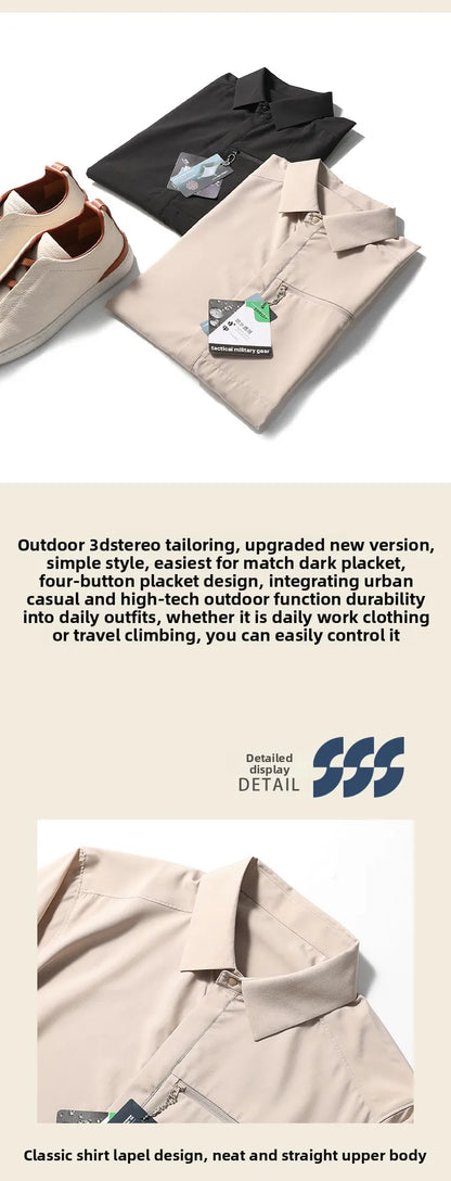 Outdoor 2024 spring and summer new waterproof breathable elastic sunscreen long-sleeved shirt