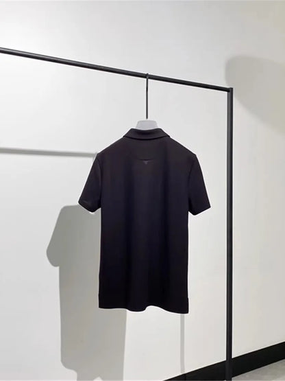 Low-key high-end sense, business casual high-end cotton lapel short-sleeved T-shirt polo shirt