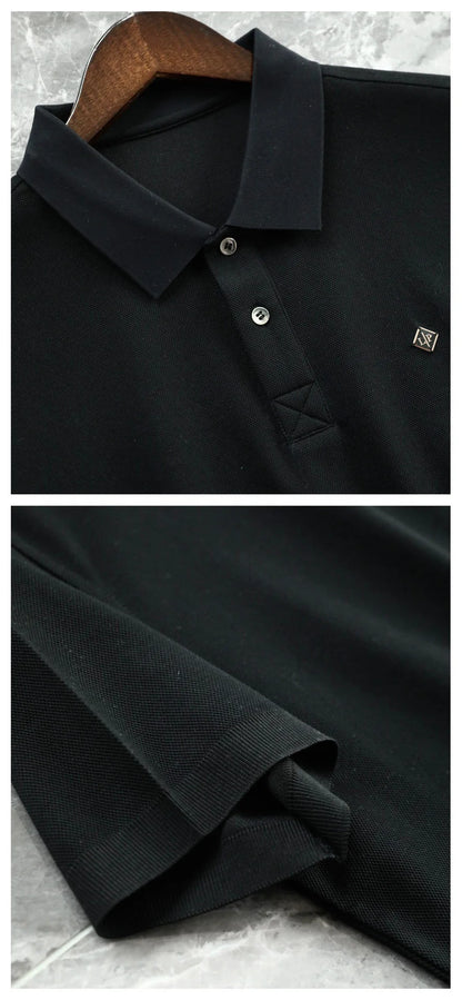 Summer, light luxury business commute casual lapel short-sleeved T-shirt polo shirt
