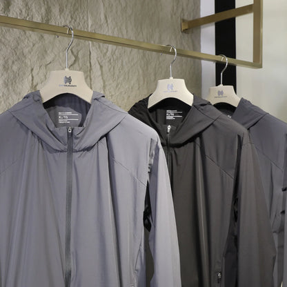 2025 summer new men's outdoor elastic light waterproof jacket breathable quick-drying jacket