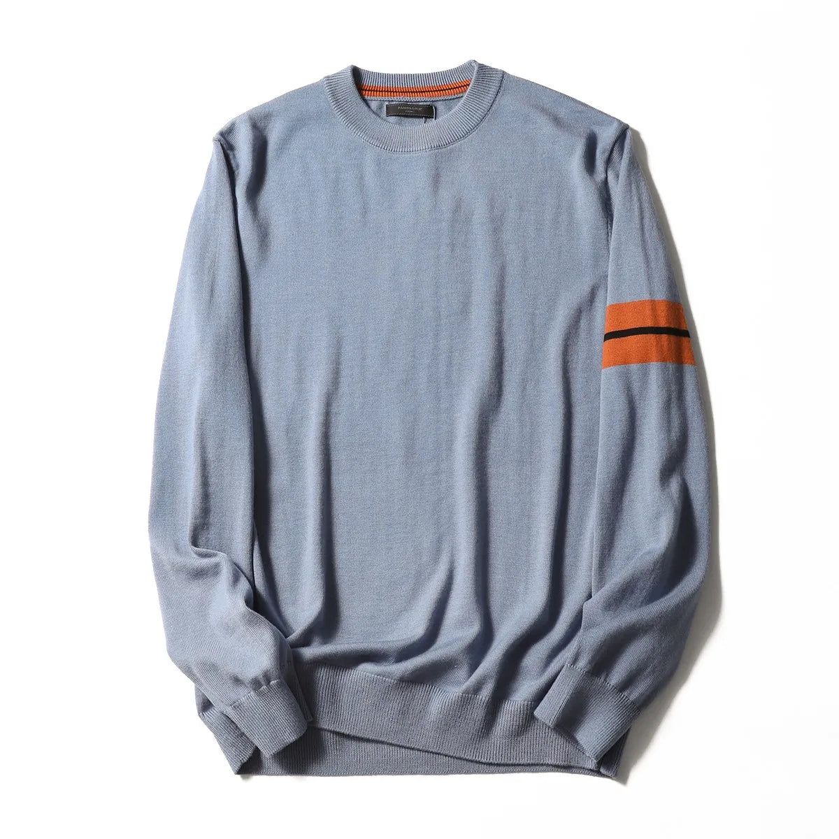ZZ series classic Italian light luxury, spring and autumn wool blended men's crew neck knitted sweater anti-pilling sweater