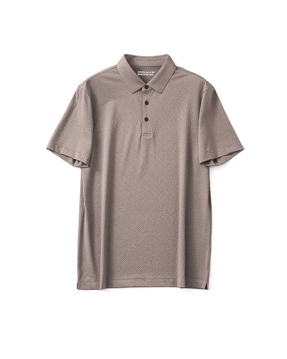 Coolmax Cool Sense Technology Summer New Business and Leisure Breathable Quick Drying Short Sleeve Anti Wrinkle Polo Shirt