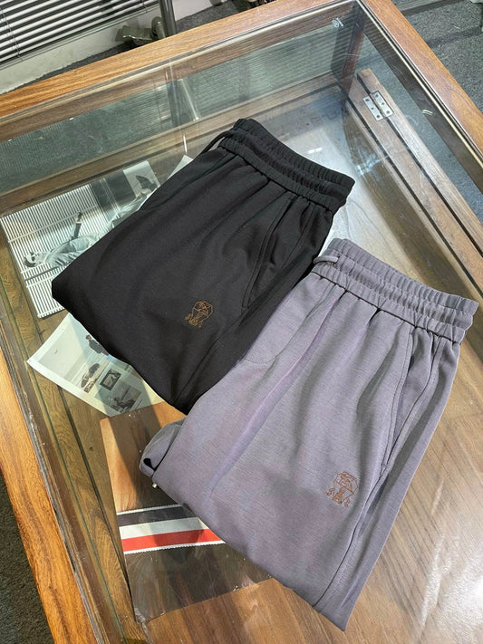 Italy BC men's summer new woven breathable fabric fashion old money style men's thin straight casual pants