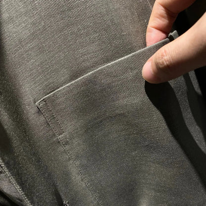 Classic old money style, high-end skin-friendly texture, breathable lapel linen tooling jacket