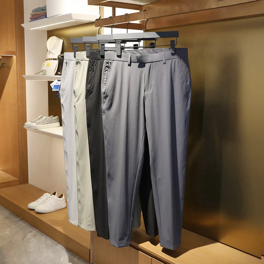 Italian light luxury ZZ 2025 summer new business casual trousers elastic three-proof anti-wrinkle quick-drying trousers
