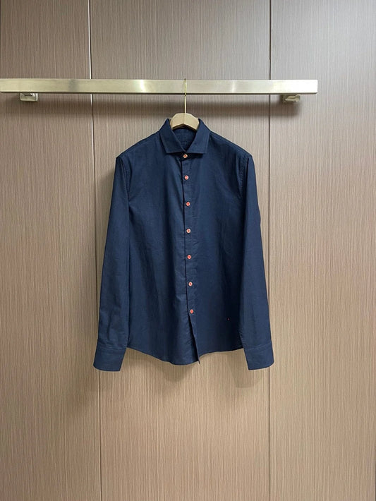 Italian Kiton vintage style 25 spring/summer linen business casual long sleeved shirt
