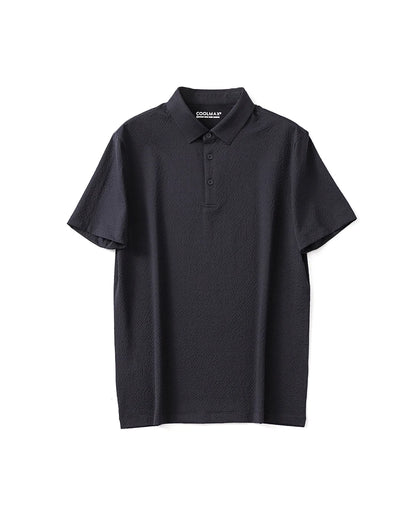 Coolmax Cool Sense Technology Summer New Business and Leisure Breathable Quick Drying Short Sleeve Anti Wrinkle Polo Shirt