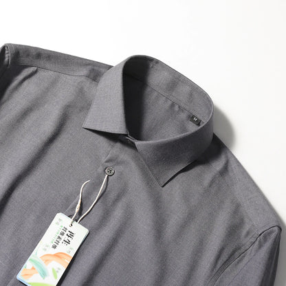 ZZ Italian Luxury, Spring and Autumn Business Casual Long Sleeve Shirt Men's Easy Care Bottom Shirt