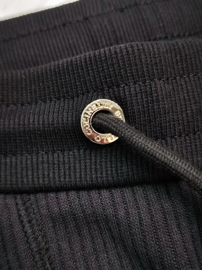 Italian BC old money style autumn and winter woven striped wrinkle resistant fabric simple sports and leisure set