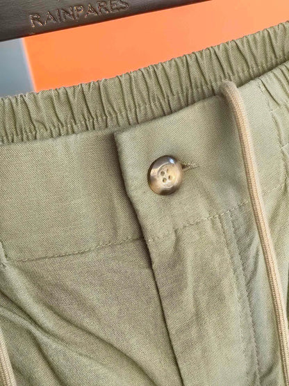 Italy BC men's clothing 25 summer new linen cotton breathable versatile fashion casual old money wind five-point shorts