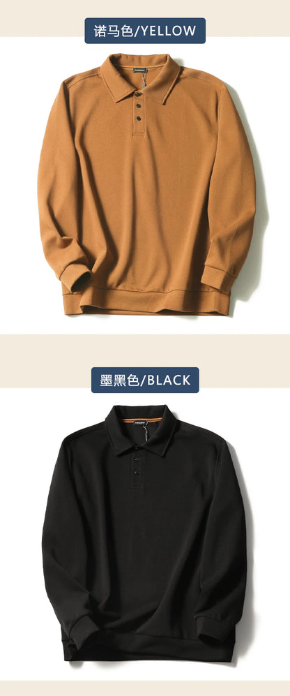 ZZ light mature style spring and autumn new commuter casual knitted polo shirt