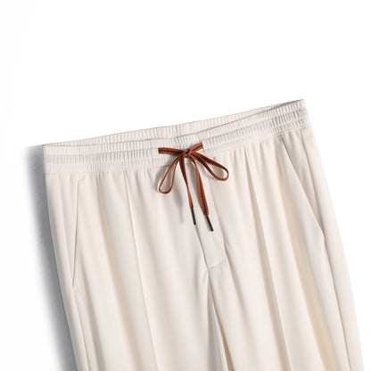 Italian luxury ZZ series 2025 spring and summer new men's high-end cool mulberry silk Tencel blend trousers