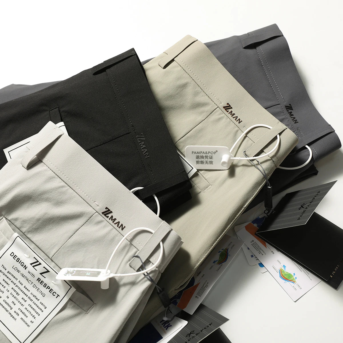 Italian light luxury ZZ 2025 summer new business casual trousers elastic three-proof anti-wrinkle quick-drying trousers