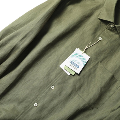 LP Italian luxury 2025 spring and summer new men's high-end old money style 100% linen cool long-sleeved shirt