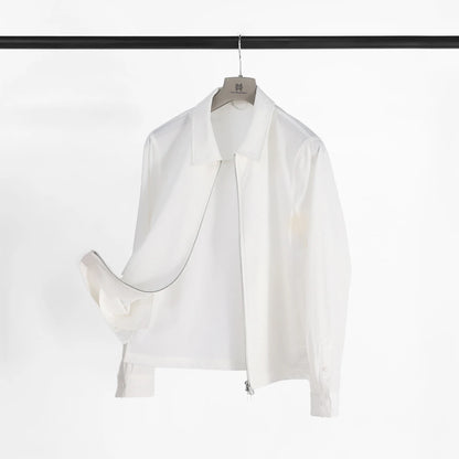 2025 spring and summer new men's high sense business casual breathable seersucker shirt lapel jacket jacket