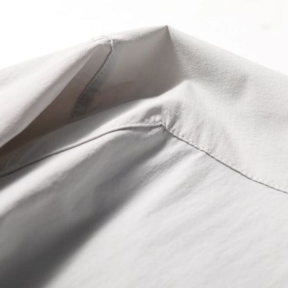 2025 summer new men's business and leisure outdoor quick-drying breathable high-elastic shirt light and thin long-sleeved shirt