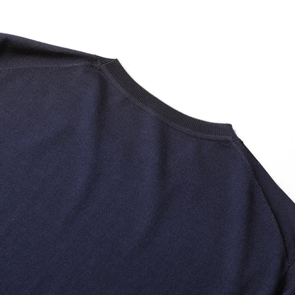 2025 summer new men's urban commuting solid color Tencel mulberry silk blended cool knitted short-sleeved T-shirt