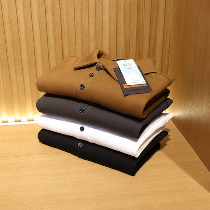 ZZ light mature style spring and autumn new commuter casual knitted polo shirt
