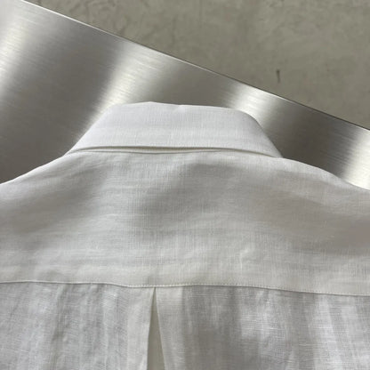 Kiton summer 2025 new cotton and linen blend fabric dark pattern texture fashion casual men's long-sleeved shirt
