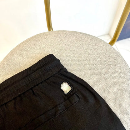 Italy BC men's summer new linen fabric breathable comfortable fashion business old money wind straight casual pants