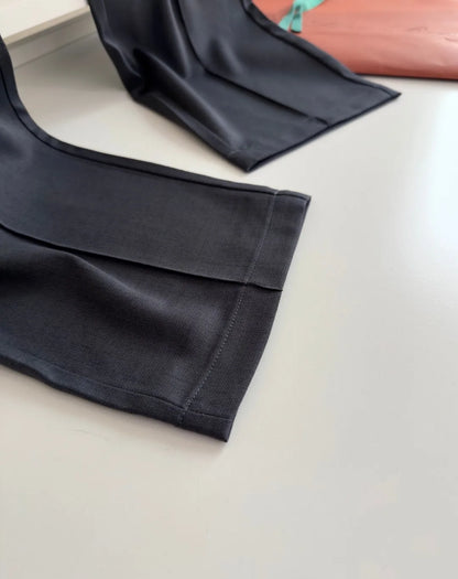 Italian LP European and American light luxury men's clothing summer linen Tencel elastic waist tether straight casual pants