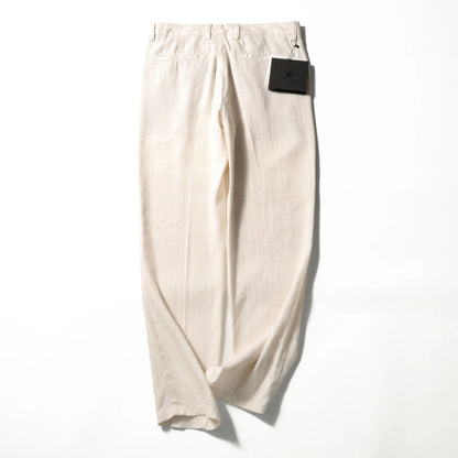 ZZ spring and summer new business casual cool tencel linen blend trousers
