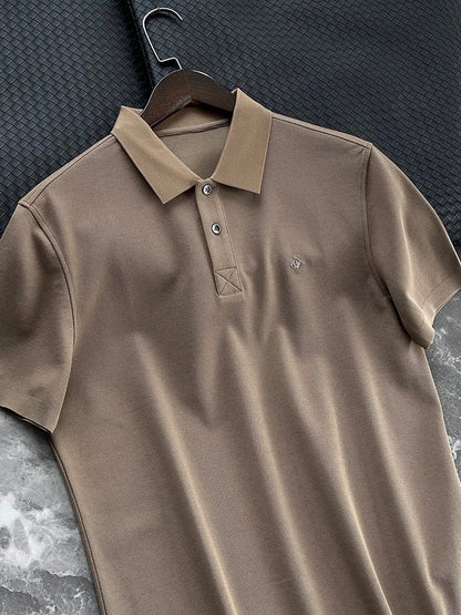 Summer, light luxury business commute casual lapel short-sleeved T-shirt polo shirt