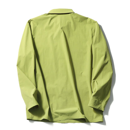2025 Spring and Autumn New Men's Outdoor Functional Wind City Business Leisure Press Glue Non-ironing Long Sleeve Shirt