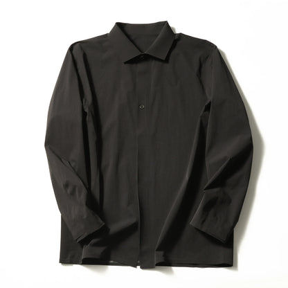 2025 Spring and Autumn New Men's Outdoor Functional Wind City Business Leisure Press Glue Non-ironing Long Sleeve Shirt