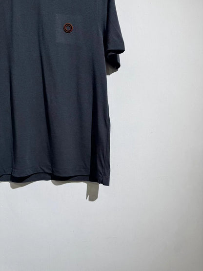 Wool blended 2025 spring and summer new, toothbrush embroidered contrasting color round neck casual short-sleeved T-shirt