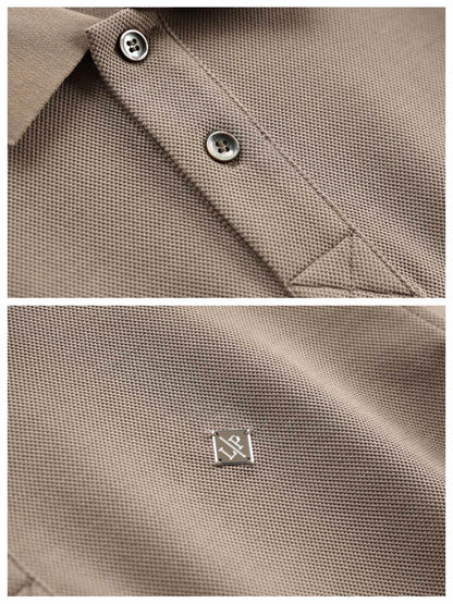 Summer, light luxury business commute casual lapel short-sleeved T-shirt polo shirt